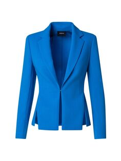 Шерстяная куртка асимметричного кроя со вставками Akris, синий