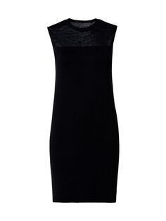 Платье прямого кроя из смесовой льняной ткани Akris, черный