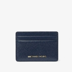 Визитница Michael Michael Kors Pebbled Leather, темно-синий