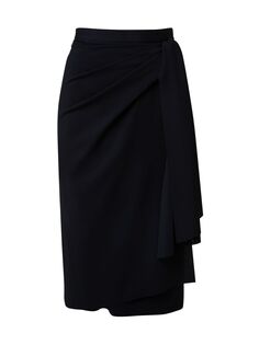 Многослойная юбка с драпировкой Akris, черный