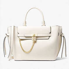 Сумка Michael Michael Kors Hamilton Legacy Large Leather Belted, кремовый