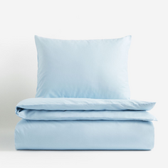 Комплект односпального постельного белья H&amp;M Home Cotton, голубой