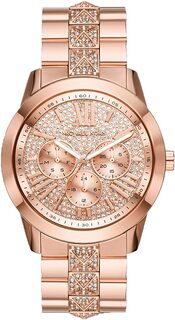 Часы наручные Michael Kors Oversized Bryn Pavé Rose Gold-Tone, розовый