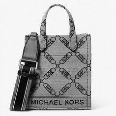 Сумка кросс-боди Michael Michael Kors Gigi Extra-Small Empire Logo Jacquard, серый/черный