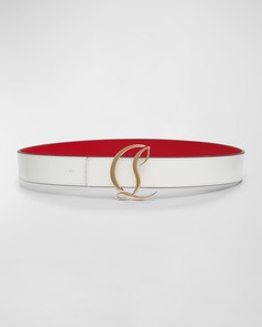 Кожаный ремень с логотипом CL Christian Louboutin