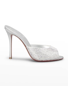 Шлепанцы Me Dolly Strass с красной подошвой Christian Louboutin