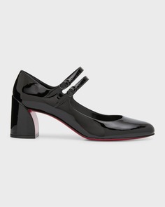 Лакированные туфли-лодочки Miss Jane с красной подошвой Christian Louboutin