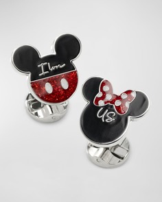 Мужские запонки Mickey Minnie I Love Us из коллаборации с Disney Cufflinks Inc.