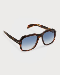 Мужские солнцезащитные очки Talisman Square из ацетата David Beckham