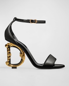 Кожаные сандалии Barocco на каблуке 105 мм Dolce&amp;Gabbana