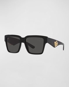 Квадратные солнцезащитные очки из ацетата и пластика с логотипом DG Dolce&amp;Gabbana