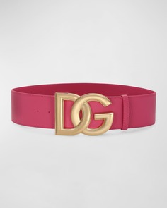 Широкий кожаный ремень Interlocking DG Dolce&amp;Gabbana