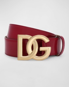 Ремень из лакированной кожи Interlocking DG Dolce&amp;Gabbana