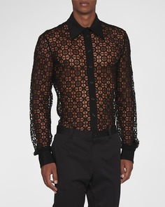 Мужская кружевная рубашка макраме Dolce&amp;Gabbana