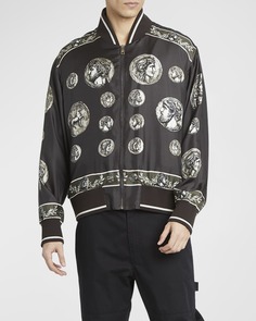 Мужская шелковая куртка-бомбер Roma Coin Dolce&amp;Gabbana