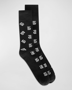 Мужские носки с круглым вырезом DG-Monogram Dolce&amp;Gabbana