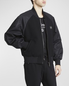 Мужская куртка-бомбер с плакеткой с логотипом Dolce&amp;Gabbana
