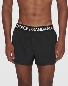 Мужские плавки с логотипом на поясе Dolce&amp;Gabbana