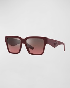 Монохромные солнцезащитные очки квадратной формы из ацетата и пластика Dolce&amp;Gabbana