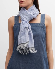 Легкий текстурированный льняной шарф Eileen Fisher