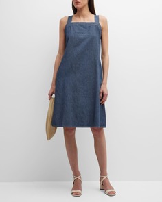 Платье миди без рукавов с квадратным вырезом Eileen Fisher