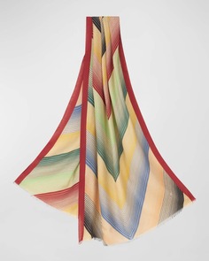Многоцветный шарф Delhy из кашемира и шелка Etro