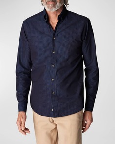 Мужская приталенная жаккардовая джинсовая классическая рубашка Eton