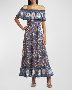 Платье макси Garden Party с открытыми плечами Etro