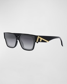 Крупногабаритные квадратные солнцезащитные очки F из ацетата Fendi