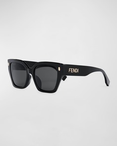 Квадратные солнцезащитные очки из ацетата с логотипом Fendi
