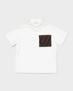 Рубашка поло с логотипом FF для мальчиков, размеры 8–14 Fendi