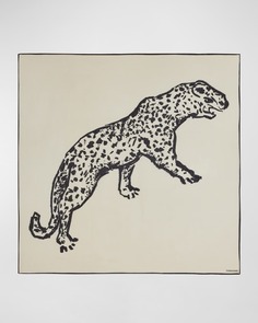 Квадратный шарф Jaguar из смесовой шерсти Ferragamo