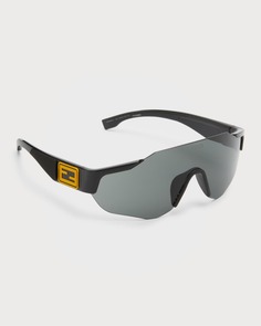 Мужские солнцезащитные очки без оправы с логотипом FF Fendi