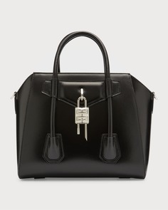 Маленькая сумка Antigona с верхней ручкой из кожи Box Givenchy
