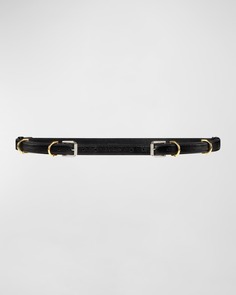 Узкий кожаный ремень Voyou V2 с зернистой текстурой Givenchy