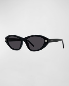 Солнцезащитные очки «кошачий глаз» из ацетата с логотипом 4G Givenchy
