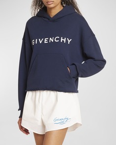 Укороченная худи с логотипом Givenchy