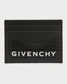 Мужская кожаная визитница с тиснением логотипа 4G Givenchy