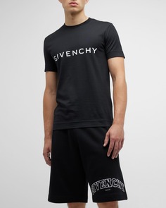 Мужская базовая футболка с круглым вырезом с логотипом Givenchy