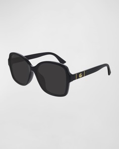 Квадратные однотонные солнцезащитные очки Gucci