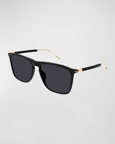 Мужские солнцезащитные очки-авиаторы с логотипом Gucci