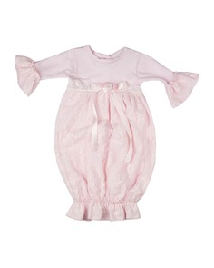 Кружевное платье Sweet Rose с бантом и повязкой на голову для девочек, размер 0–3 мес. Haute Baby