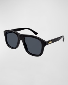 Мужские солнцезащитные очки-авиаторы из ацетата с логотипом Gucci