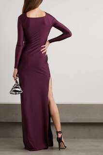 COPERNI Украшенное платье макси из эластичного джерси с вырезами, фиолетовый