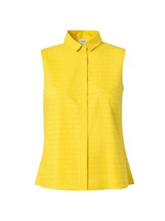 Перфорированная блузка в горошек Akris punto, желтый