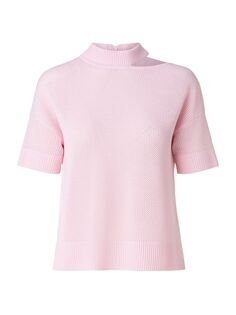 Шерстяной свитер с короткими рукавами Akris punto, розовый