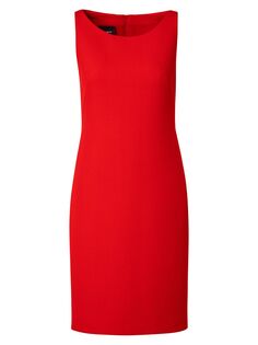 Структурированное двустороннее платье-футляр Akris, красный