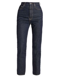Узкие джинсы с высокой талией Alaïa, синий