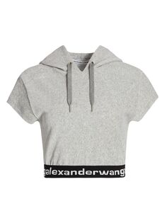 Эластичная вельветовая футболка с капюшоном alexanderwang.t