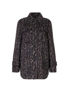 Пиджак с леопардовым принтом Jessa AllSaints, коричневый